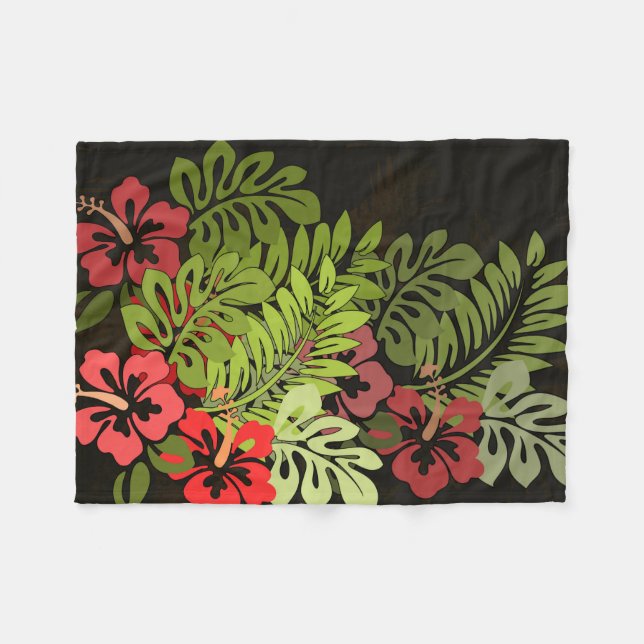 Hawaii Aloha Flower Art Print Fleecefilt (Framsidan (Horisontell))