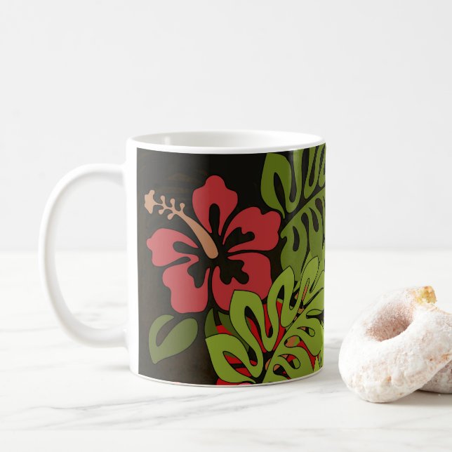 Hawaii Aloha Flower Art Print Kaffemugg (Med munk)