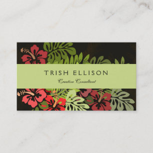 Hawaii Aloha Flower Art Print Visitkort