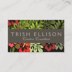 Hawaii Aloha Flower Art Print Visitkort