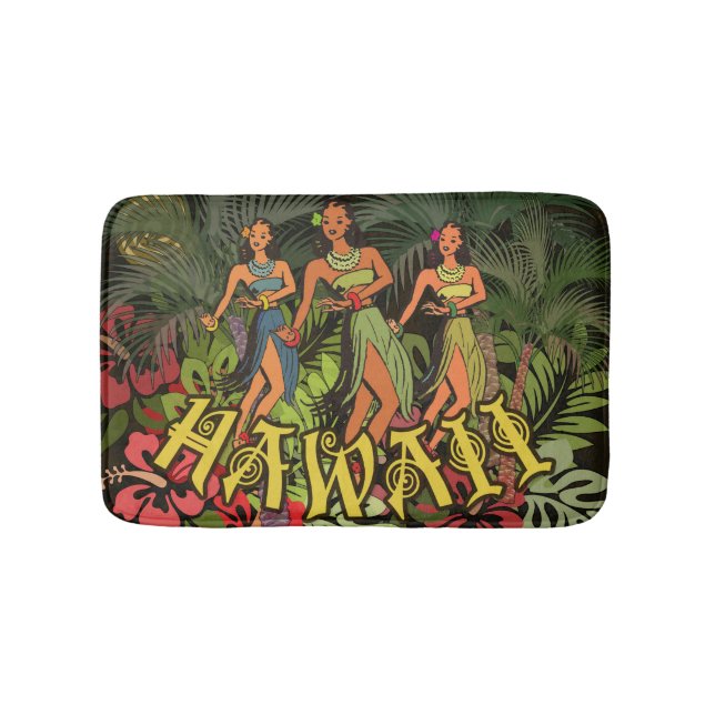 Hawaii Aloha Handflatan Hula Art Design Badrumsmatta (Framsidan)