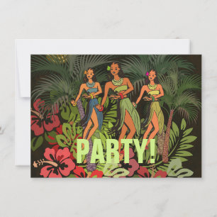 Hawaii Aloha Handflatan Hula Art Design Inbjudningar