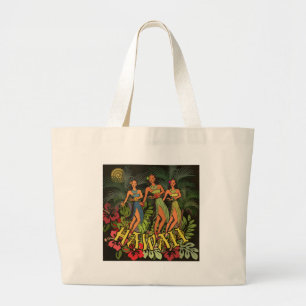 Hawaii Aloha Handflatan Hula Art Design Jumbo Tygkasse