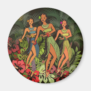 Hawaii Aloha Handflatan Hula Art Design Magnet