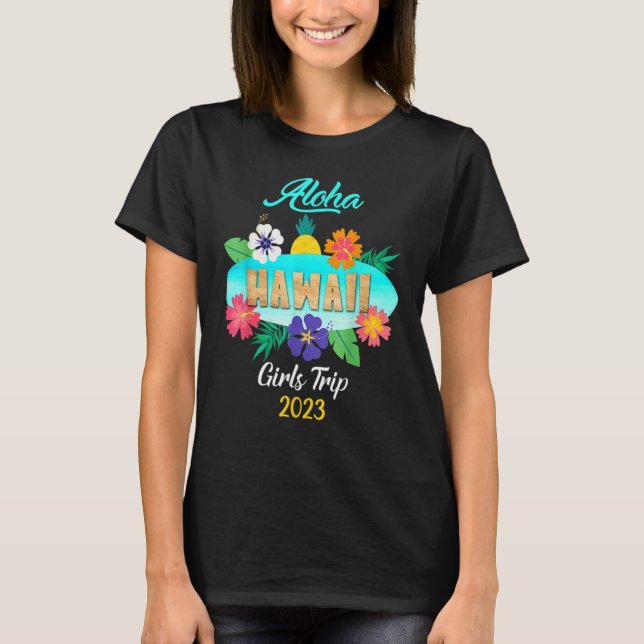 Hawaii Aloha Hawaiian Family Trip 2023_4 T Shirt (Framsida)