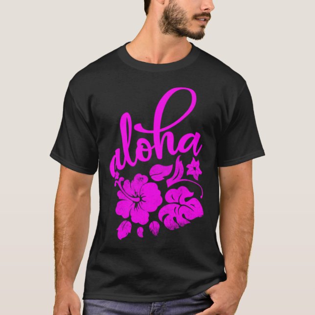 Hawaii Aloha Hibiscus Hawaiian Party 3 T Shirt (Framsida)