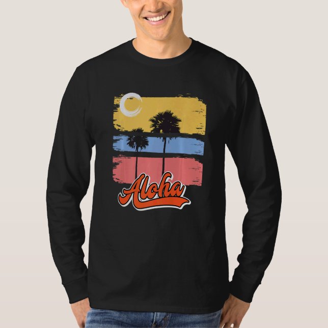 Hawaii Aloha Hibiscus Hawaiian Party T Shirt (Framsida)