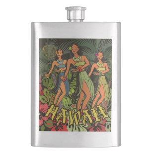 Hawaii Aloha Palm Hula Konst Design Fickplunta