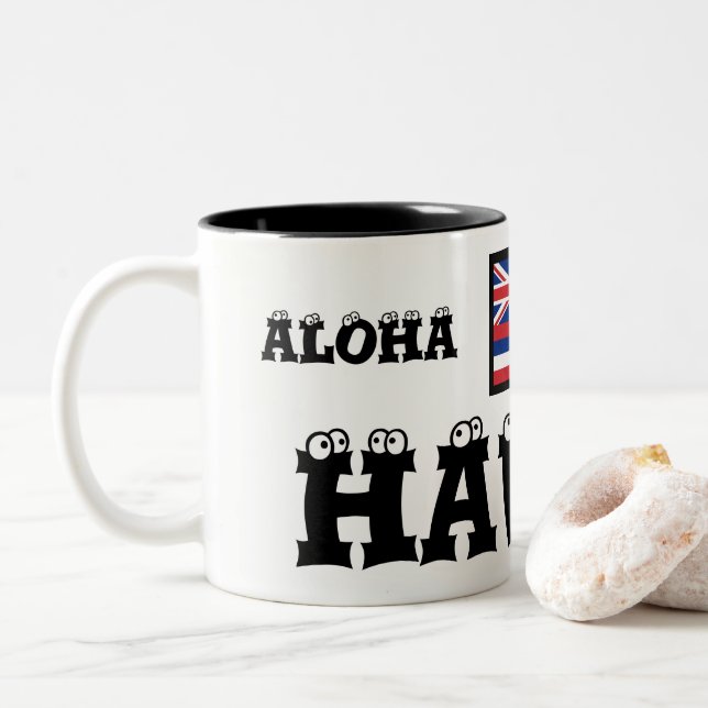 Hawaii Aloha Paradise Two Tone Mugg av Janz (Med munk)