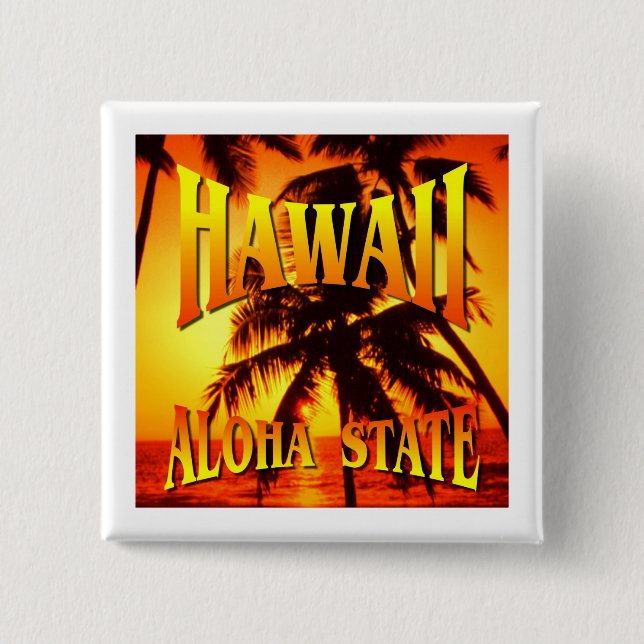 Hawaii Aloha påstår Knapp (Framsida)
