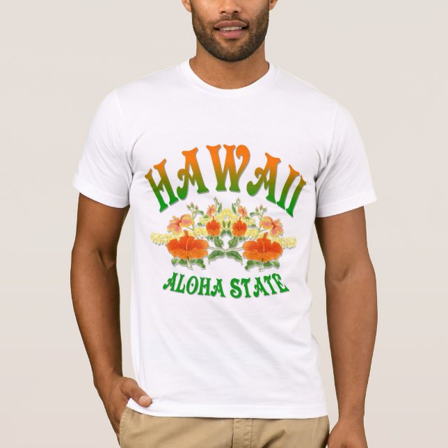 Hawaii Aloha påstår T Shirt (Framsida)