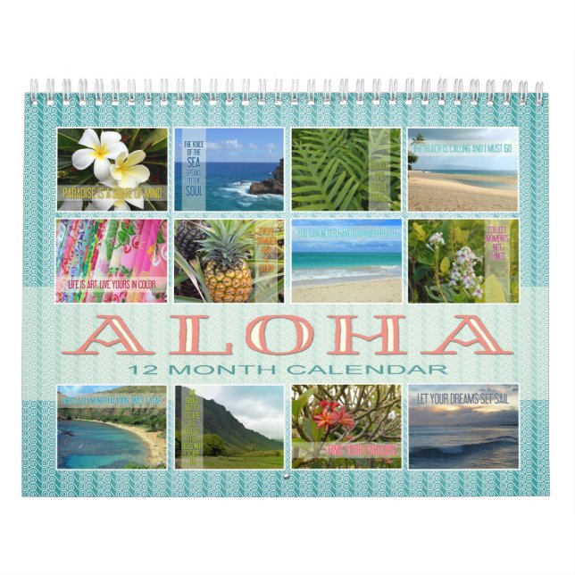 Hawaii Aloha Quotations/Photography Calendar Kalender (Omslag)