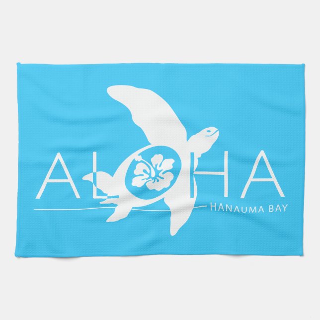 Hawaii - Aloha sköldpadda Kökshandduk (Horisontell)
