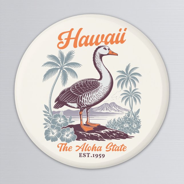 Hawaii Aloha State Goose Graphic  Magnet (Skapare uppladdad)