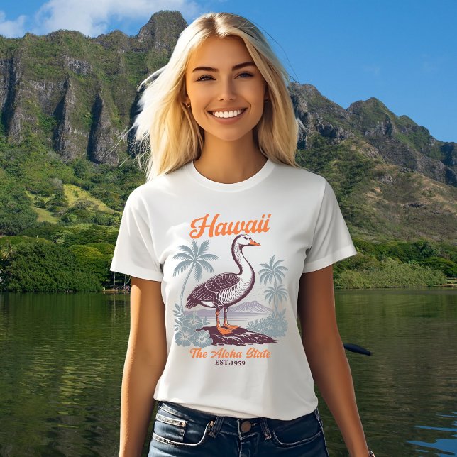 Hawaii Aloha State Goose Graphic  T Shirt (Skapare uppladdad)