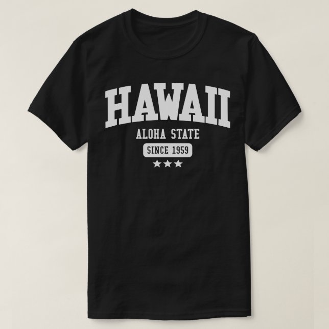 Hawaii Aloha State White T Shirt (Design framsida)