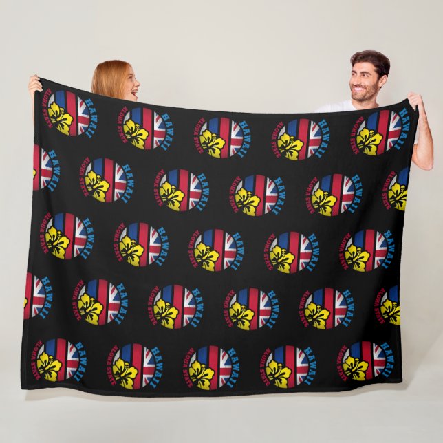 HAWAII ALOHA STATLIG FLAGGA FLEECEFILT (På plats)
