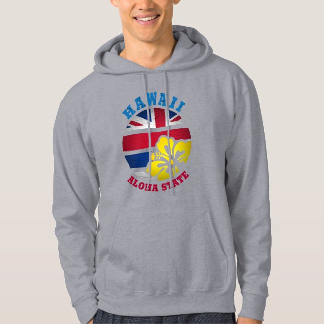 HAWAII ALOHA STATLIG FLAGGA HOODIE (Framsida)
