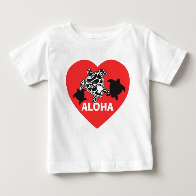 Hawaii Aloha Turtle Shirt T Shirt (Framsida)