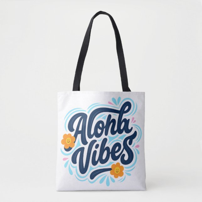 Hawaii Aloha Vibes Hawaiisk Ö Tygkasse (Framsida)