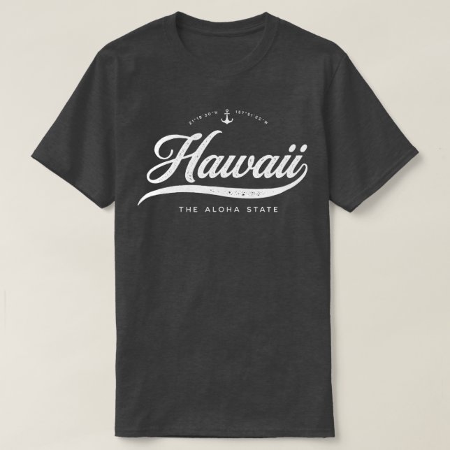 Hawaii Aloha Vintage Retro T Shirt (Design framsida)