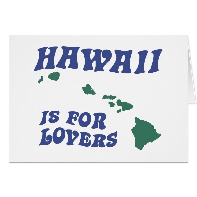 Hawaii är för Älskare Hälsningskort (Framsidan Horizontal)