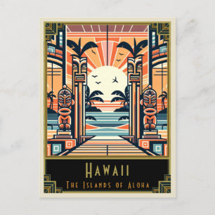 Hawaii Art Deco Vykort