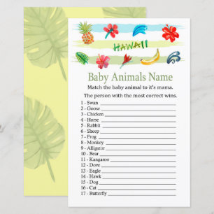 Hawaii Baby Djur Namn Lek