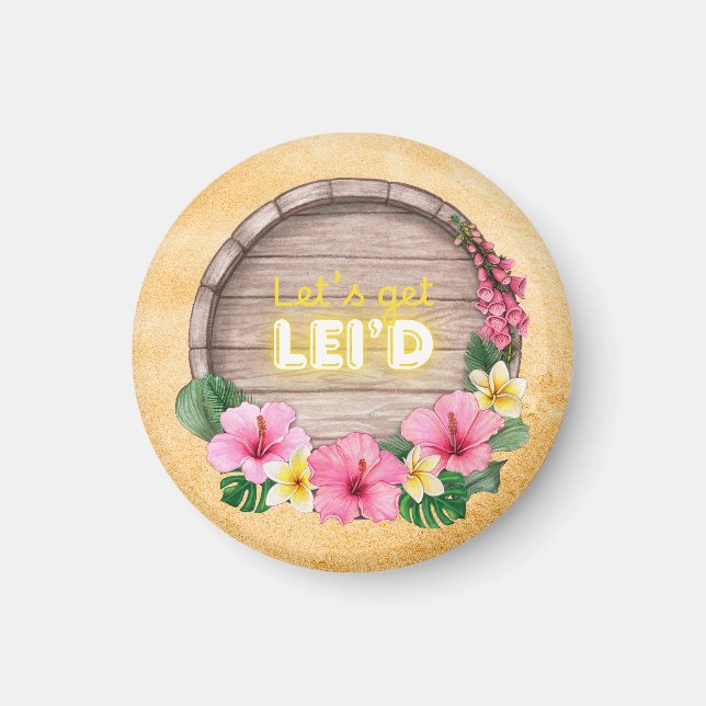 Hawaii Bachelorette Party Magnet (Framsidan)