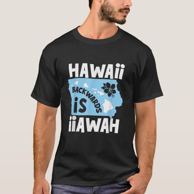 Hawaii Backwards är Iiawah T Shirt (Framsida)