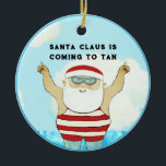 Hawaii Beach Collecsible Julgransprydnad Keramik<br><div class="desc">Kreativ som simmar julprydnad för din favoritsimmare eller strand älskare. Om du vill anpassa redigeringstexten för att lägga till namn och år för att skapa en helgdag keepy.</div>