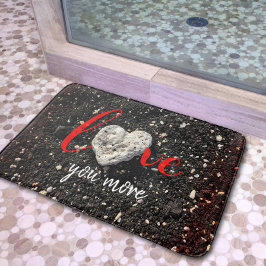 Hawaii Beach Coral Heart Kärlek Du mer skript Badrumsmatta