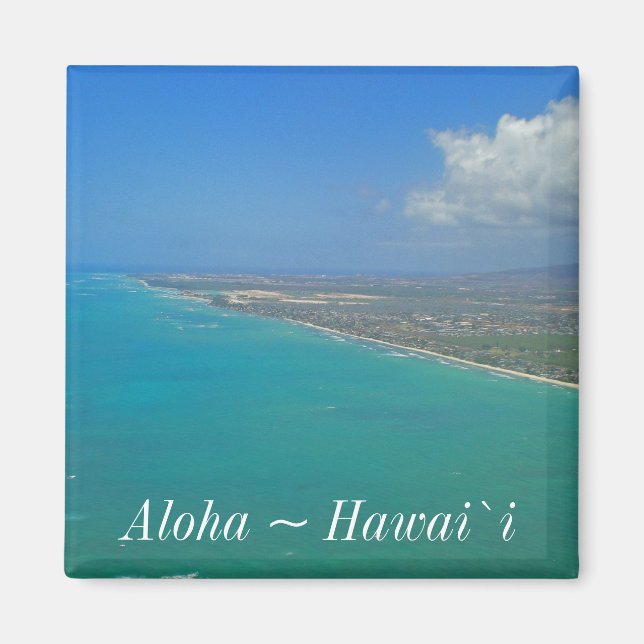Hawaii Beach Kusten Magnet (Framsidan)