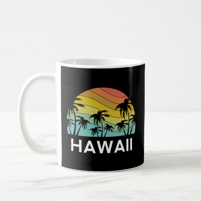 Hawaii Beach Maui Hawaiian Surfa Big Island Party  Kaffemugg (Vänster)