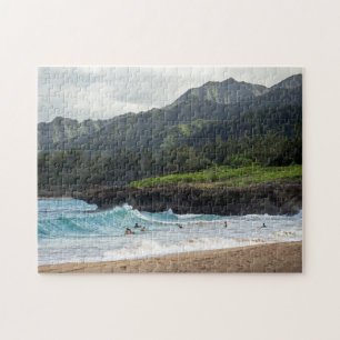 Hawaii Beach Oahu Surfers Travel Pussel