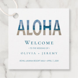 Hawaii Beach välkommen till vår Bröllop-giftpåse Gåvor Etiketter