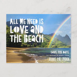 Hawaii Beach Wedding Sparar datumen Meddelande Vykort