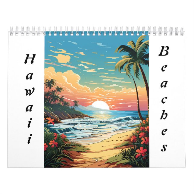 Hawaii Beacher Färg IT Yourself Kalender (Omslag)