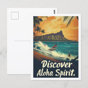 Hawaii Berömd Travel Ställe Vykort