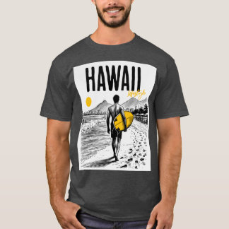 Hawaii Bevackra Scene Sol Surfa Beach Tourist Ocea T Shirt