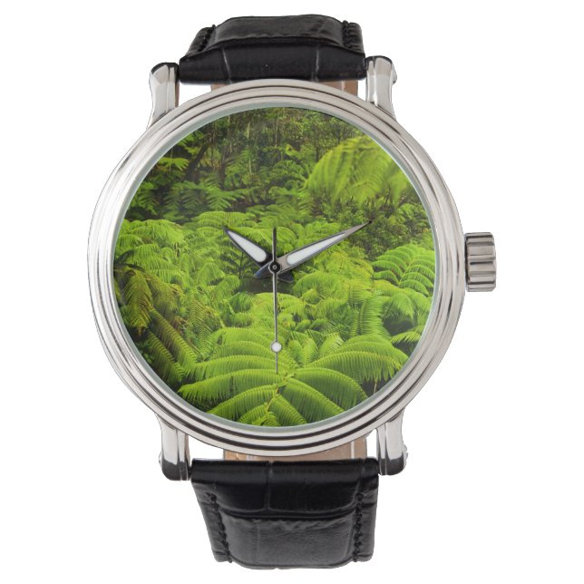 Hawaii, Big Island, Frodig tropisk grönska i Armbandsur (Framsida)
