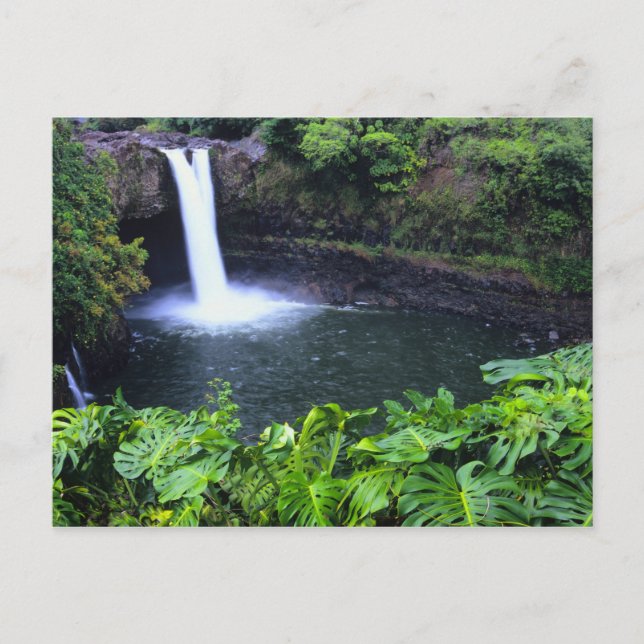Hawaii, Big Island, Hilo, Rainbow Falls, Frodigt Vykort (Framsida)
