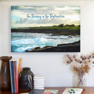 Hawaii Black Sand Beach Journey är destination Canvastryck