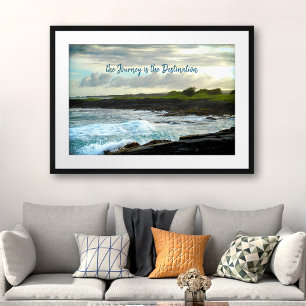 Hawaii Black Sand Beach Journey är destination Poster