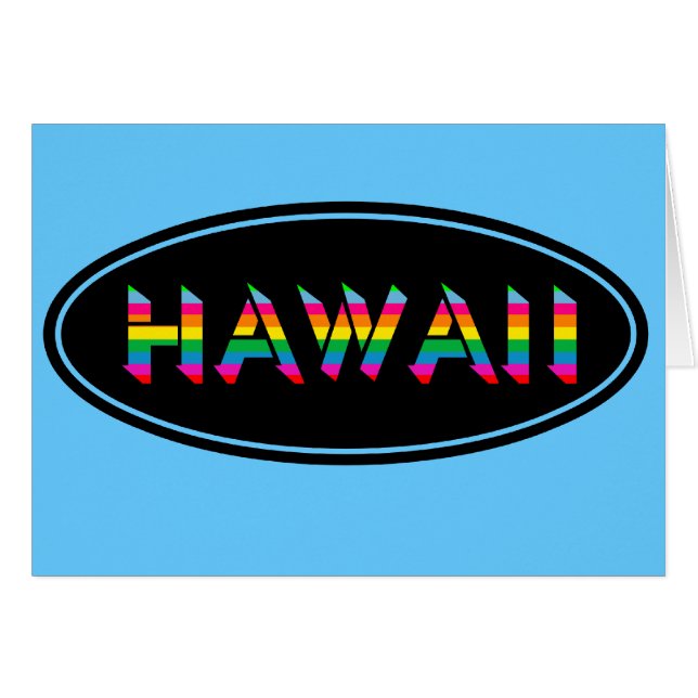 Hawaii blåttroligt OBS kort (Framsidan Horizontal)