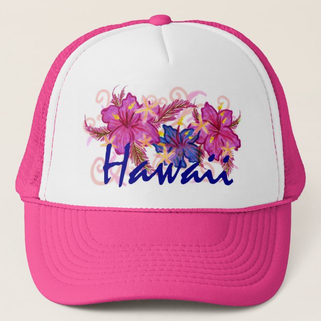 Hawaii blommahatt truckerkeps (Framsida)