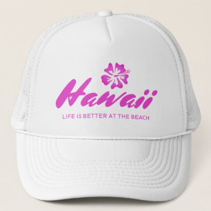 Hawaii blommigt hat - Livet är bättre på stranden Keps