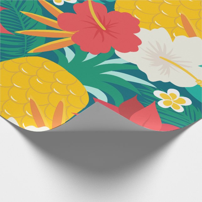Hawaii Blommigt jul Presentpapper (Hörn)