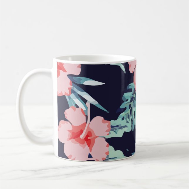 Hawaii Blommigt Kaffemugg (Vänster)