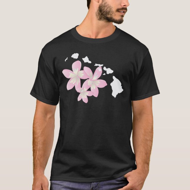 Hawaii blommor t shirt (Framsida)